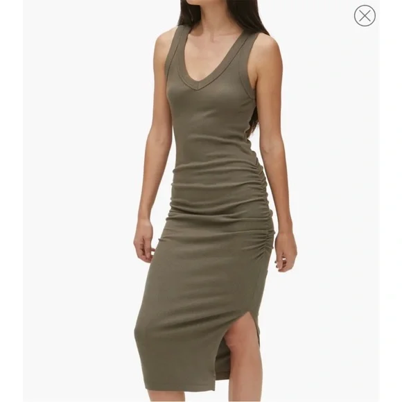 michael stars ultra rib dress Michael Stars Ultra Rib V Neck Dress